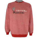 NCAA (Logo Athletic) - Indiana Hoosiers Embroidered Crew Neck Sweatshirt 1990s Large