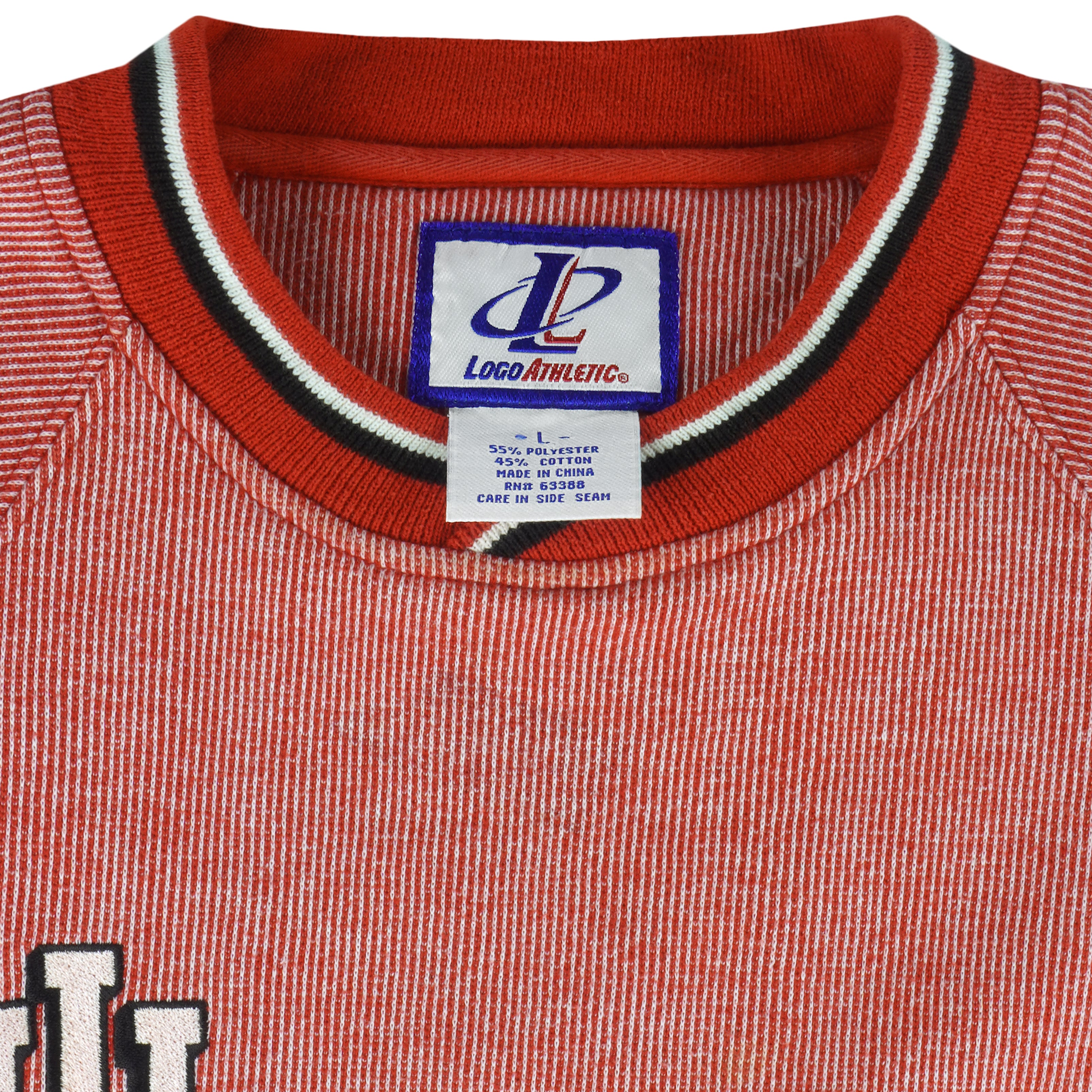 NCAA (Logo Athletic) - Indiana Hoosiers Embroidered Crew Neck Sweatshirt 1990s Large