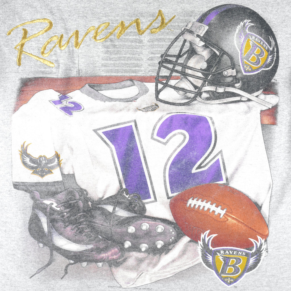 NFL (Lee) - Baltimore Ravens Locker Room T-Shirt 1995 Medium Vintage Retro Football