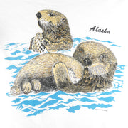 Vintage (Habitat) - Otters Alaska Animal Print T-Shirt 1990 X-Large