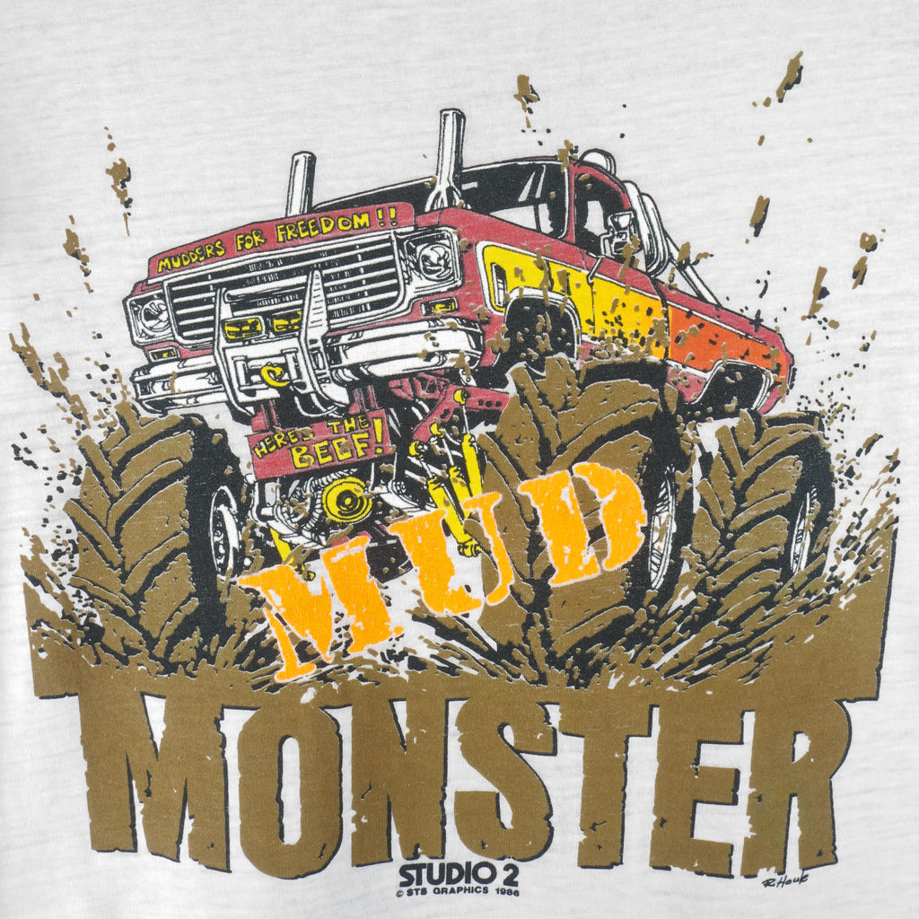 Vintage (USA) - Mud Monster Truck T-Shirt 1986 Large
