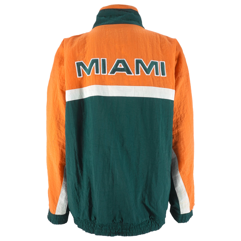 NCAA (Apex One) - Miami Hurricane Windbreaker 1990s X-Large Vintage Retro Football College 