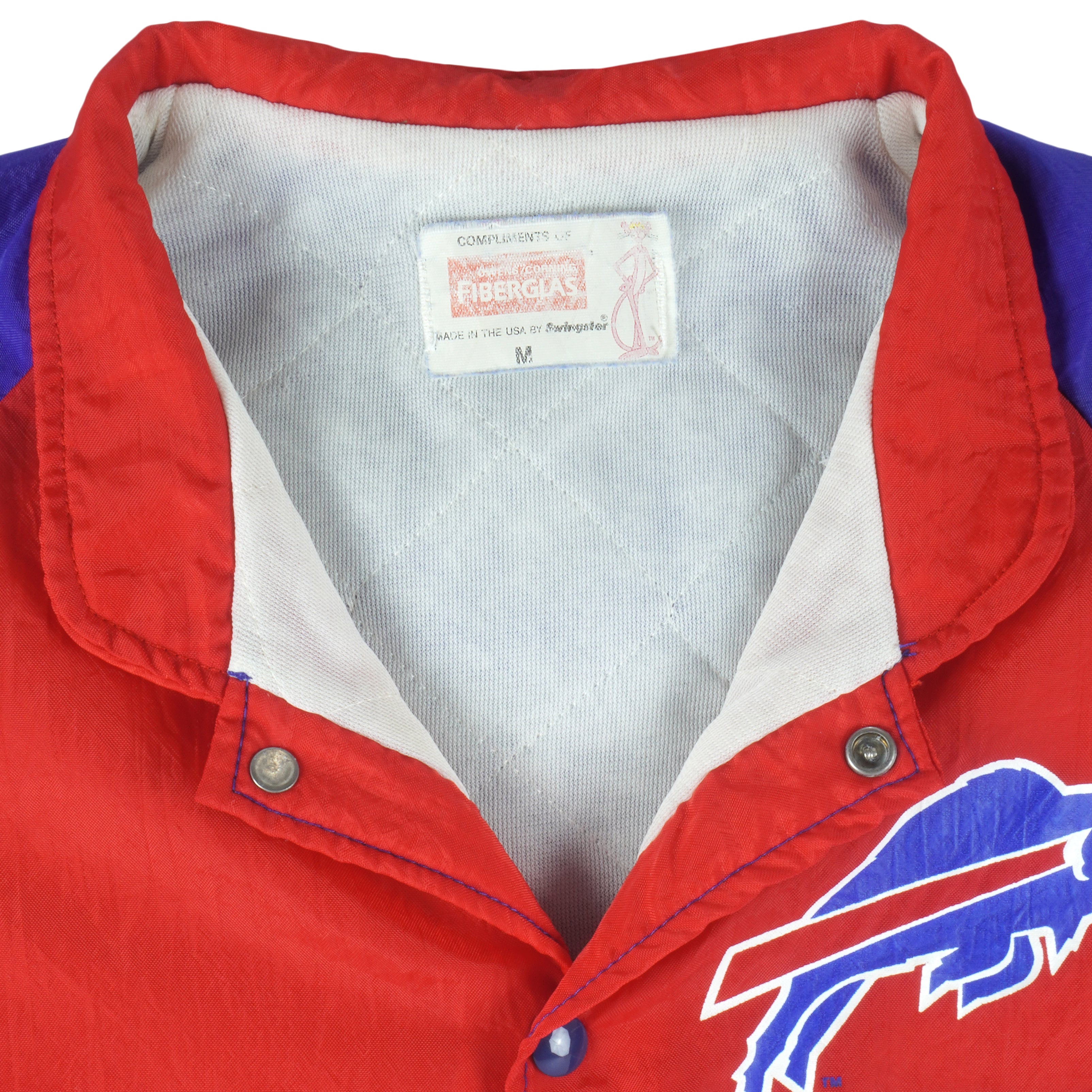 NFL (Swingser) - Buffalo Bills Spell-Out Windbreaker 1990s Medium Vintage Retro Football
