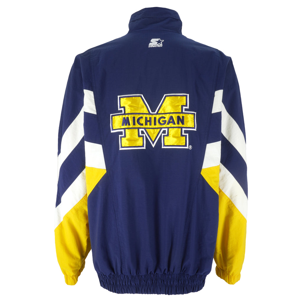 Starter - Michigan Wolverines Pullover Jacket 1990s X-Large Vintage Retro