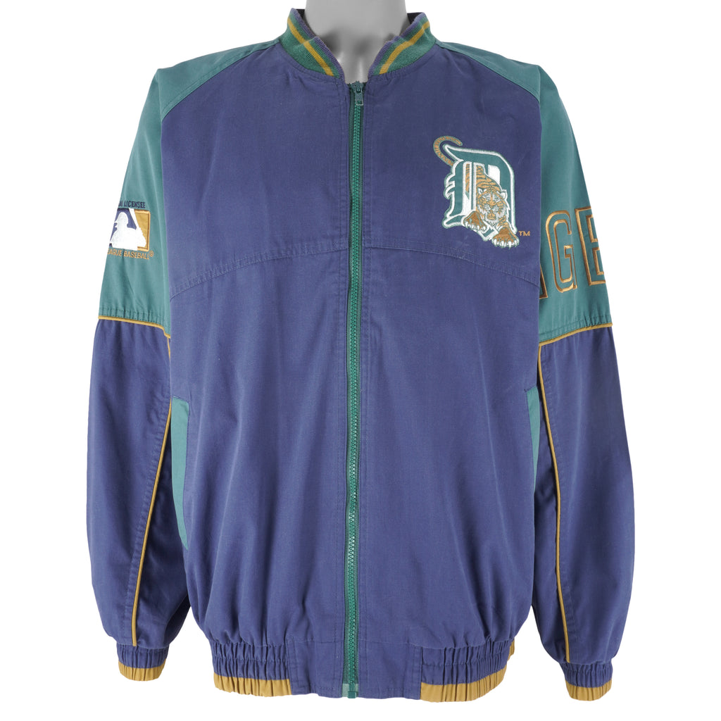 MLB (Pro Player) - Detroit Tigers Windbreaker 1990s Large Vintage Retro Baseball