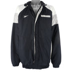 Reebok (Pro Line)- Oakland Raiders Puffer Jacket 1990s X-Large Vintage Retro Football