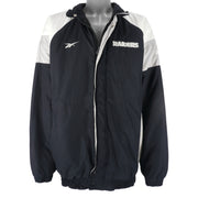 Reebok (Pro Line)- Oakland Raiders Puffer Jacket 1990s X-Large Vintage Retro Football