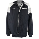 Reebok (Pro Line)- Oakland Raiders Puffer Jacket 1990s X-Large Vintage Retro Football