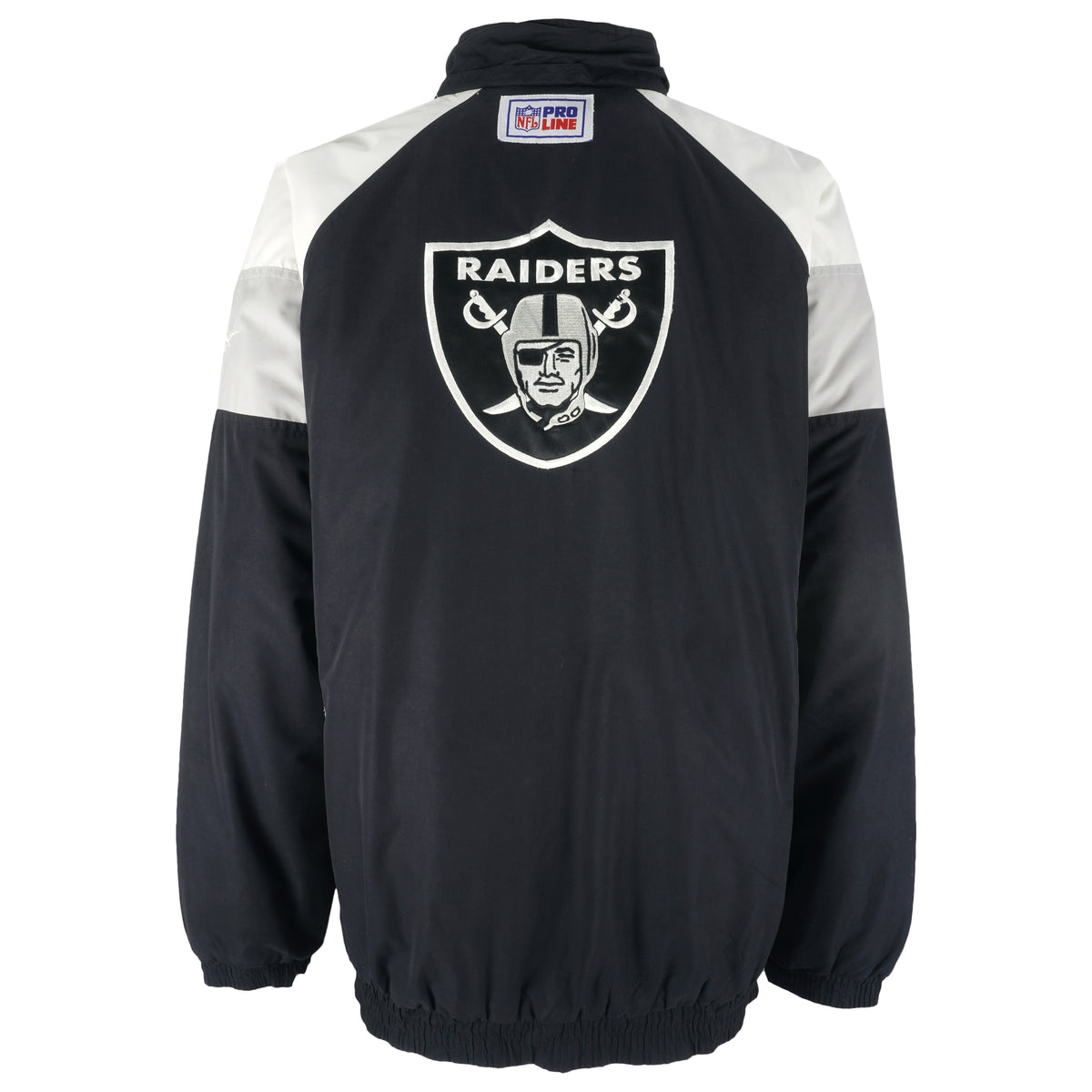Reebok (Pro Line)- Oakland Raiders Puffer Jacket 1990s X-Large Vintage Retro Football