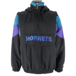 Starter - Charlotte Hornets Hooded Pullover Jacket 1990s Large Vintage Retro Basketball