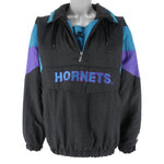 Starter - Charlotte Hornets Hooded Pullover Jacket 1990s Large Vintage Retro Basketball