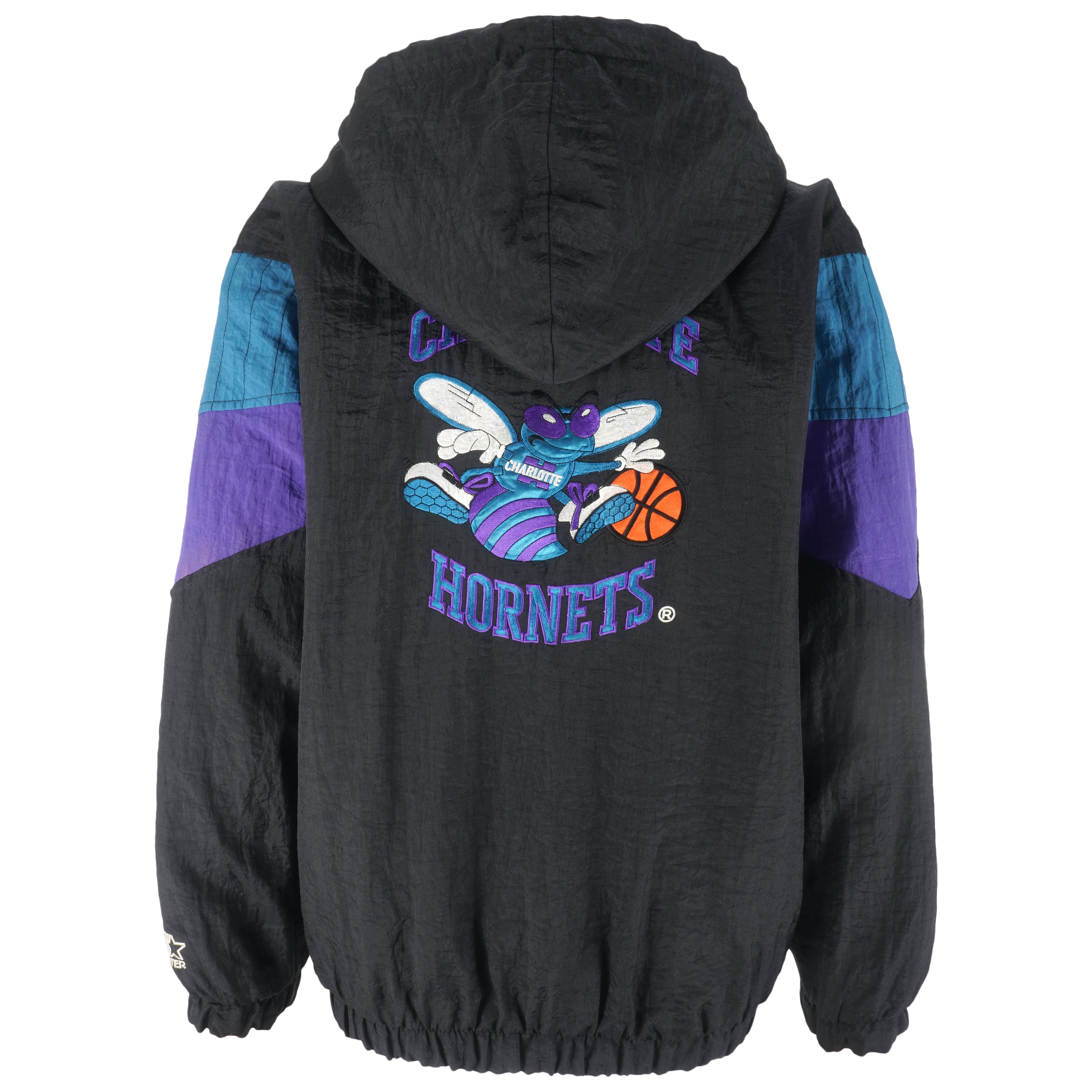 CHARLOTTE HORNETS STARTER JACKET - LARGE – The Social Vintage