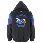 Starter - Charlotte Hornets Hooded Pullover Jacket 1990s Large Vintage Retro Basketball