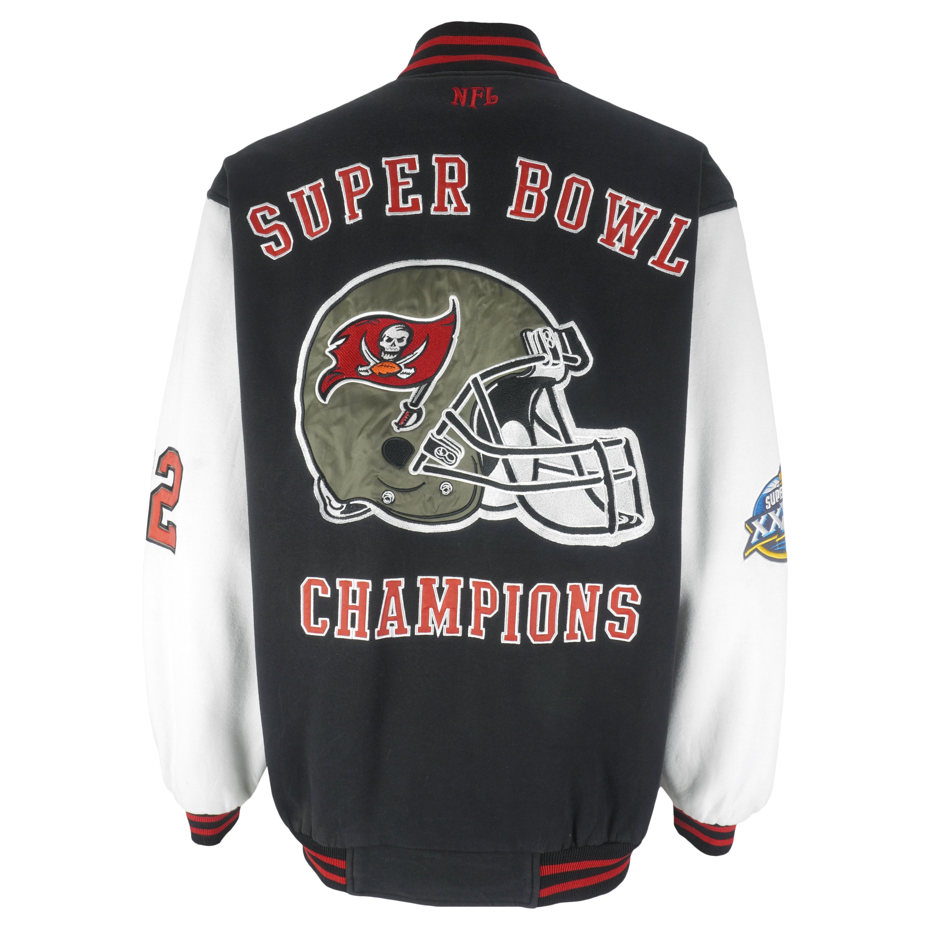NFL - Tampa Bay Buccaneers Super Bowl Champion Jacket 2002 Large Vintage Retro Football