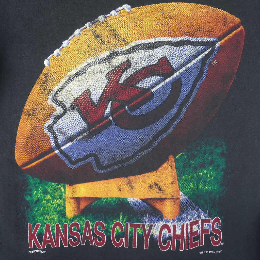 NFL (Nutmeg) - Kansas City Chiefs T-Shirt 1994 Large Vintage Retro Football