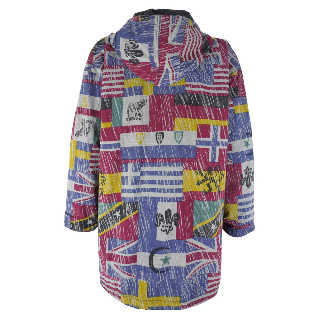 Adidas - World Cup USA All Over Print Reversible Jacket 1994 Large Vintage Retro