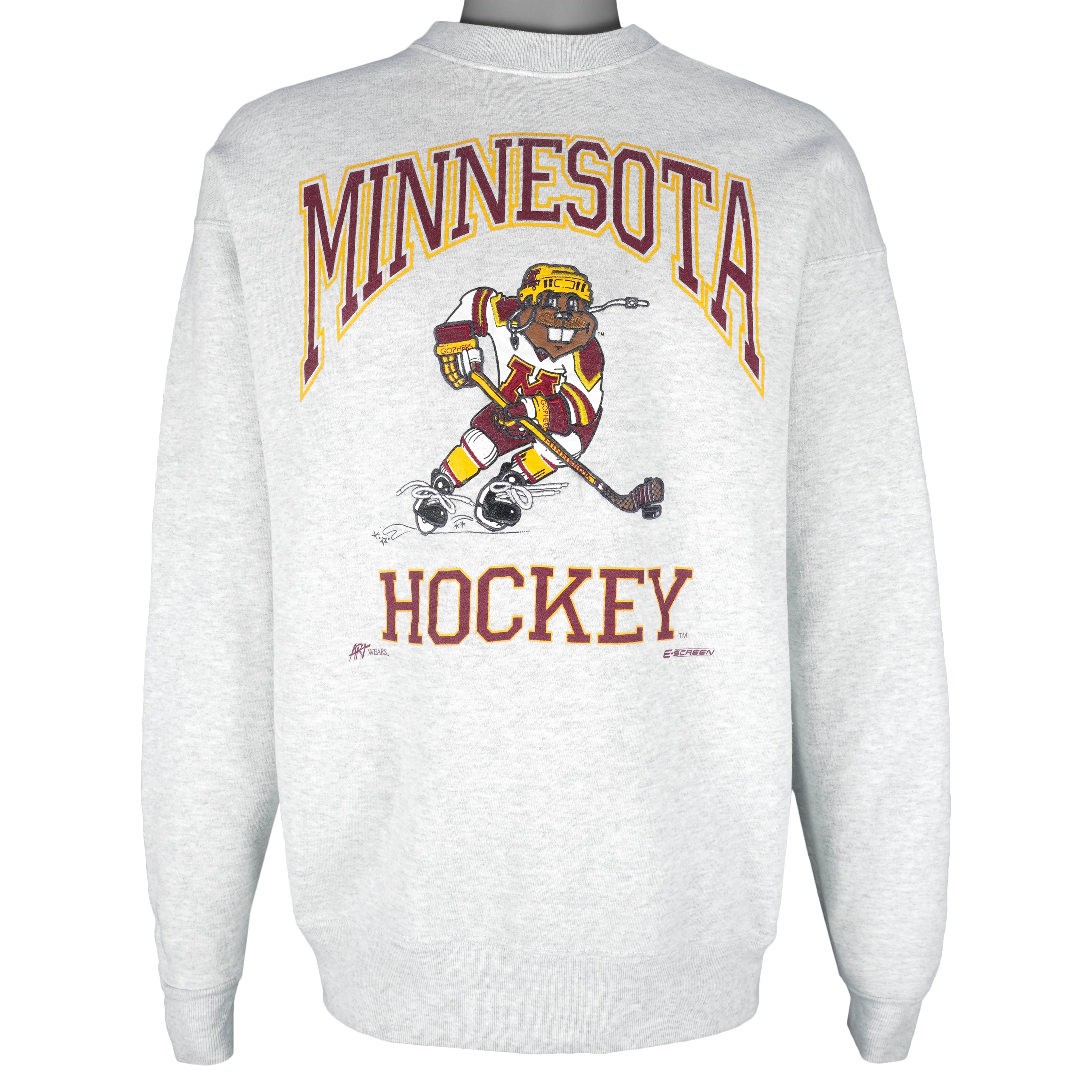 NCAA - Minnesota Golden Gophers Hockey Sweatshirt 1990s X-Large Vintage Retro Hockey
