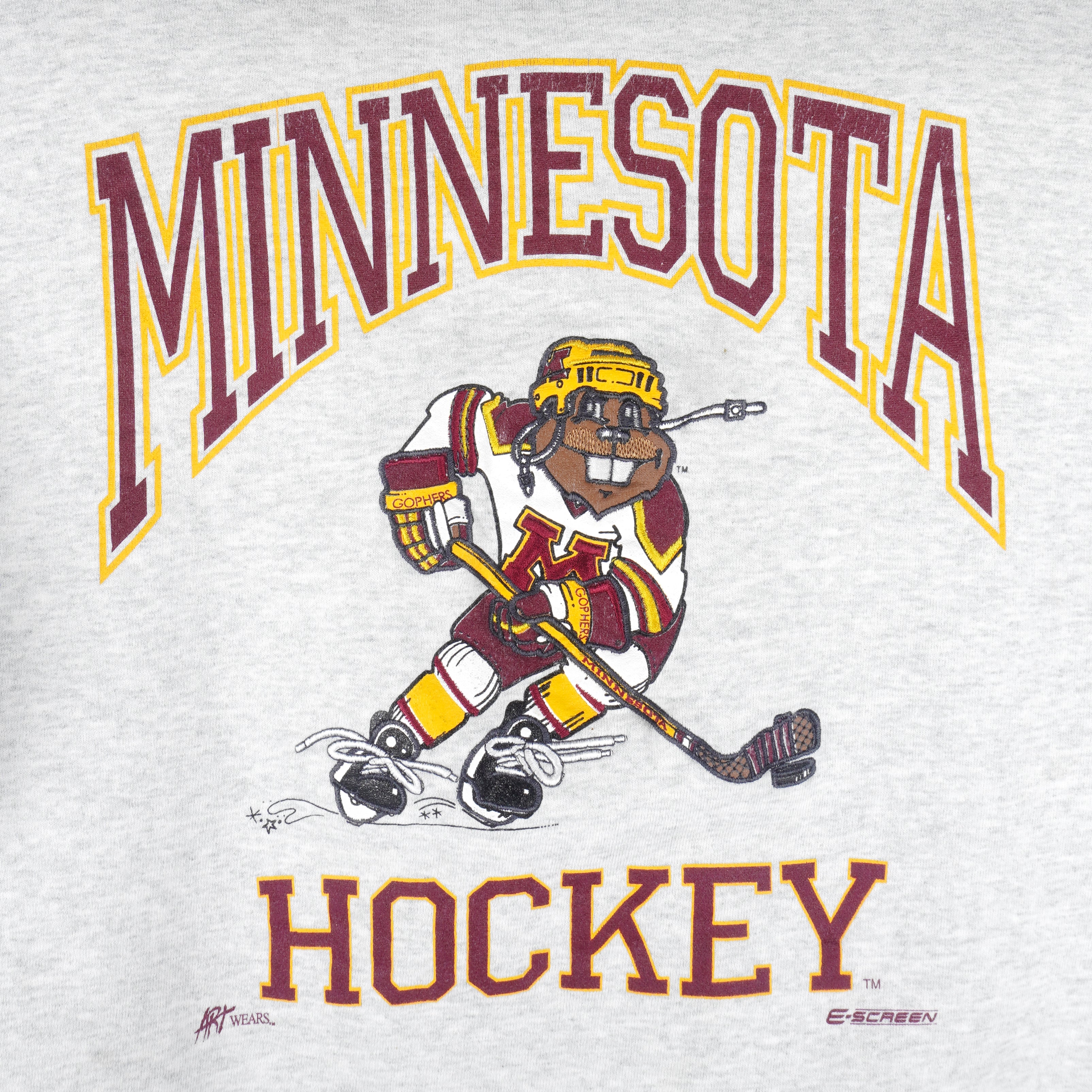 NCAA - Minnesota Golden Gophers Hockey Sweatshirt 1990s X-Large Vintage Retro Hockey