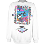 Vintage (Tultex) - Dolphins Respect and Protect Crew Neck Sweatshirt 1990s XX-Large