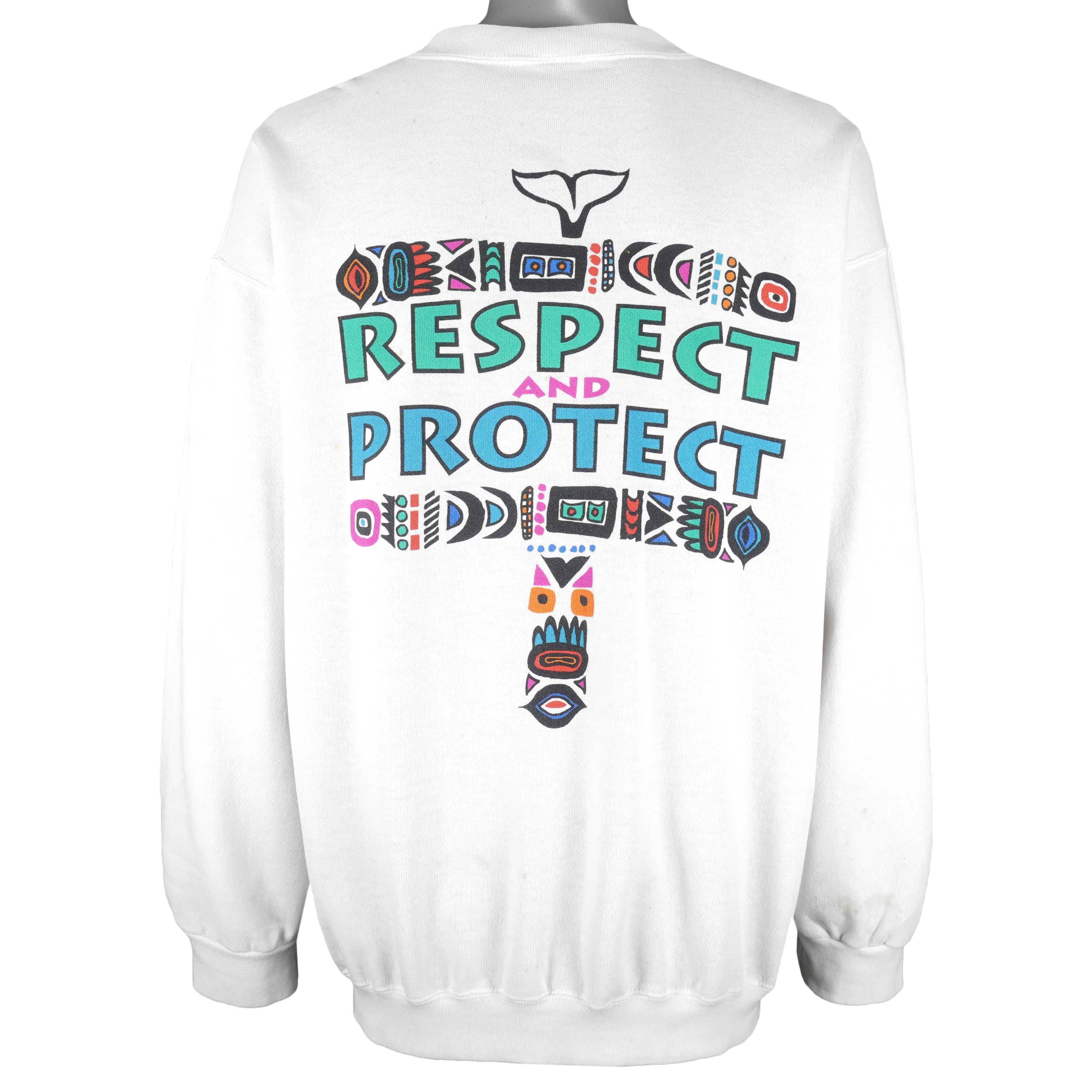 Vintage (Tultex) - Sea World Help Their Habitat Crew Neck Sweatshirt 1990s XX-Large Vintage Retro