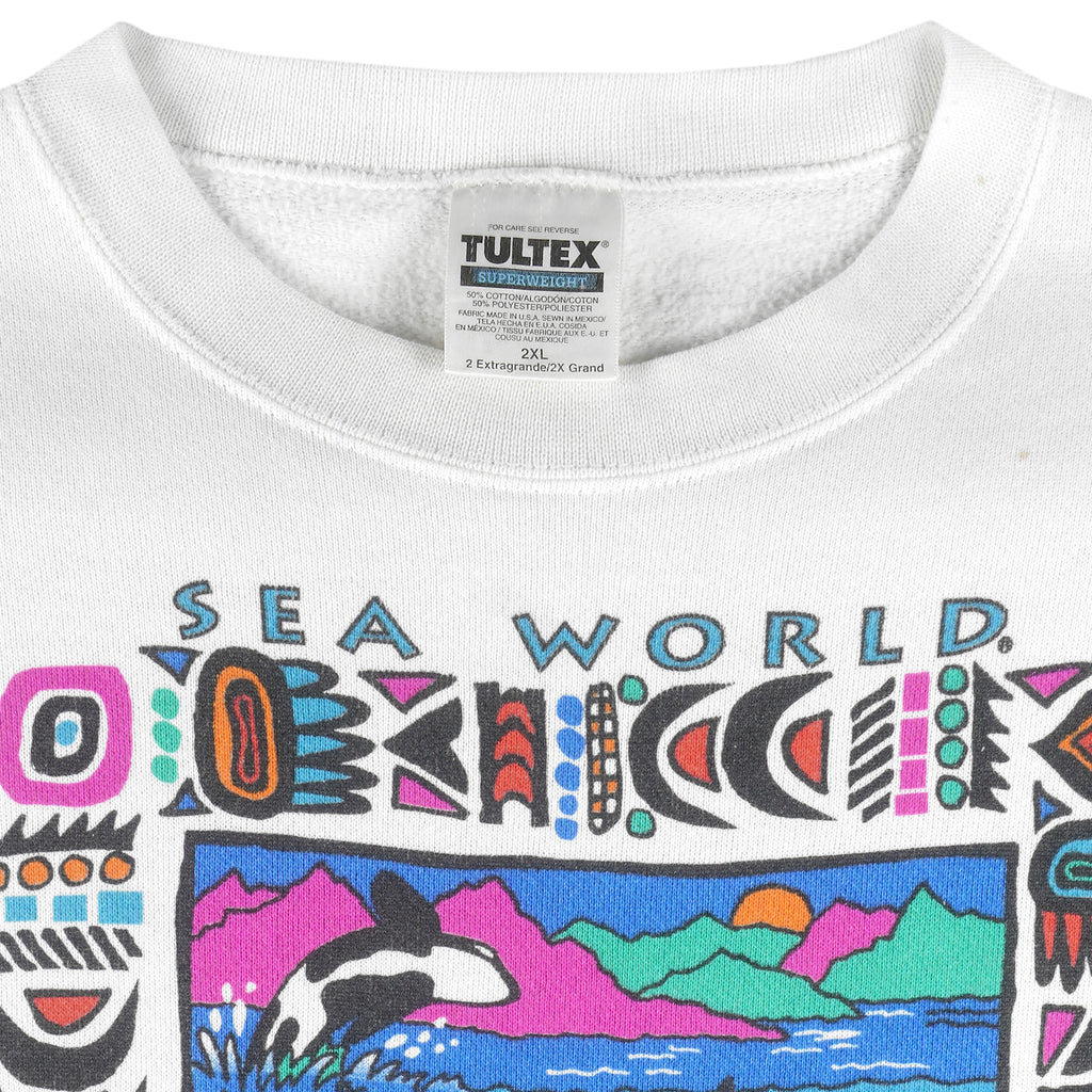 Vintage (Tultex) - Sea World Help Their Habitat Crew Neck Sweatshirt 1990s XX-Large Vintage Retro