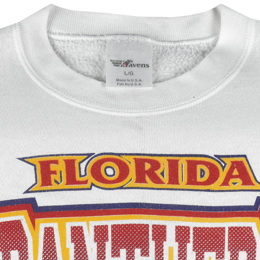 NHL (Ravens) - Florida Panthers Crew Neck Sweatshirt 1990s Large Vintage Retro Hockey