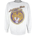 NCAA - LSU Tigers Big Logo Crew Neck Sweatshirt 1990s X-Large Vintage Retro Football College