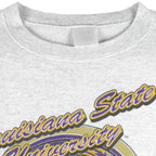 NCAA - LSU Tigers Big Logo Crew Neck Sweatshirt 1990s X-Large Vintage Retro Football College