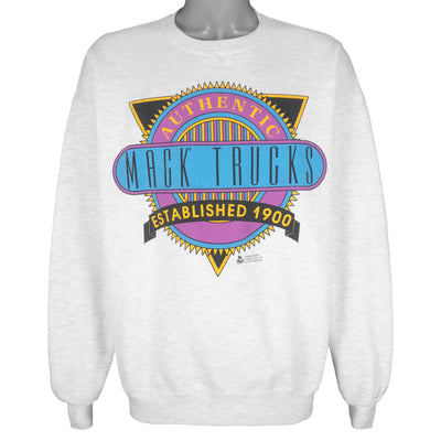 Vintage (Jerzees) - Authentic Mack Trucks Crew Neck Sweatshirt 1990s X-Large