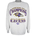 NFL (Delta) - Baltimore Ravens Super Bowl Champions Crew Neck Sweatshirt 2001 X-Large