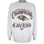 NFL (Delta) - Baltimore Ravens Super Bowl Champions Sweatshirt 2001 X-Large