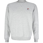 FILA - Grey Classic Crew Neck Sweatshirt 2000s Large