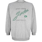 NFL (Logo Athletic) - New York Jets Embroidered Sweatshirt 1990s X-Large Vintage Retro Football