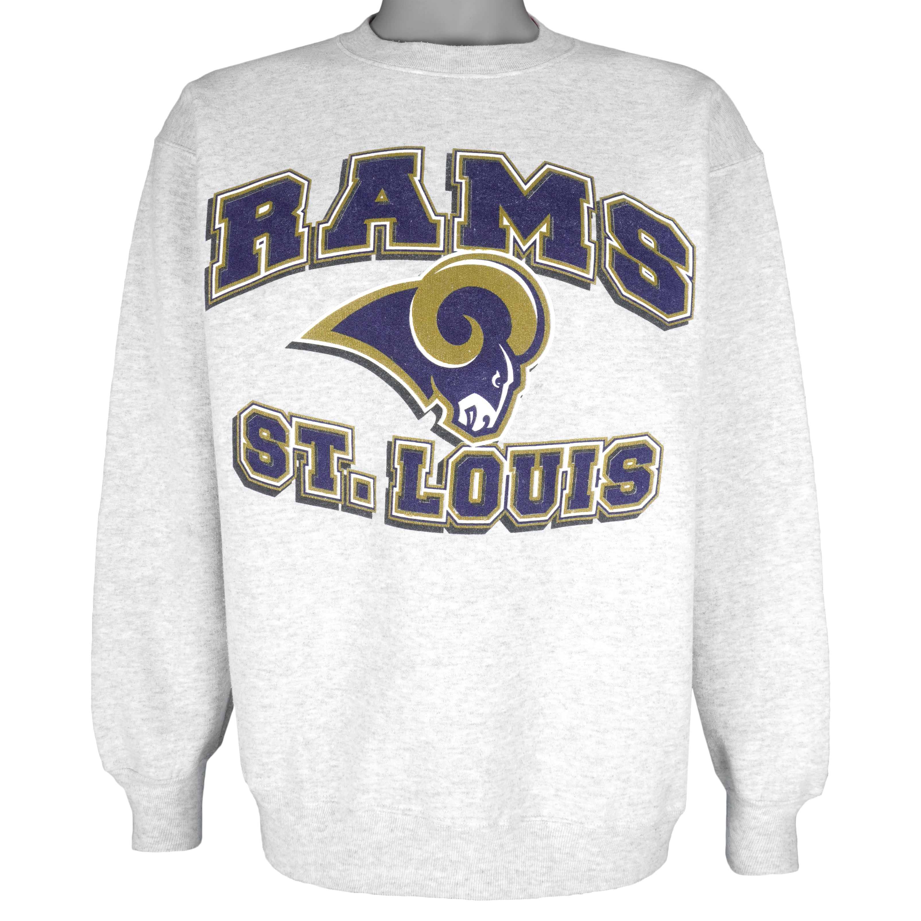NFL (Dynasty) - St. Louis Rams Crew Neck Sweatshirt 1990s Medium Vintage Retro football