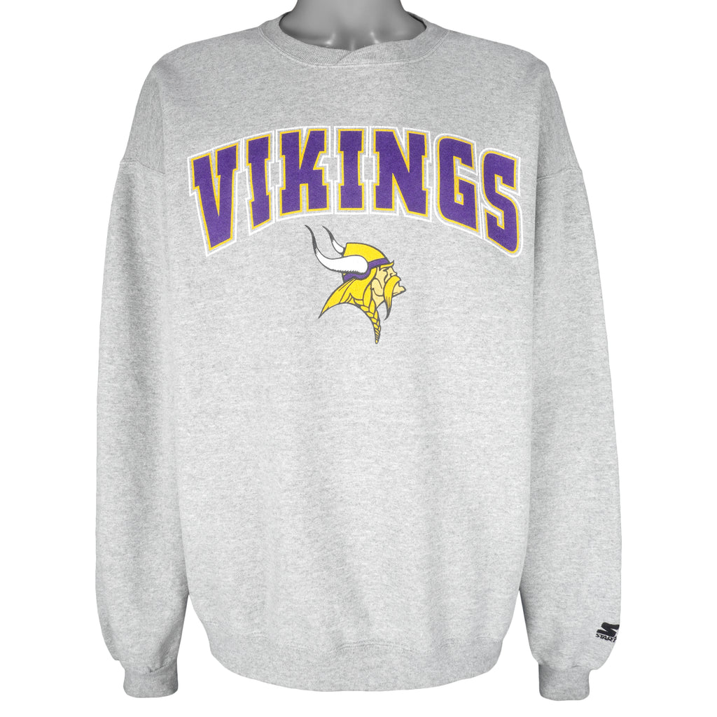 Starter - Minnesota Vikings Crew Neck Sweatshirt 2000s Large