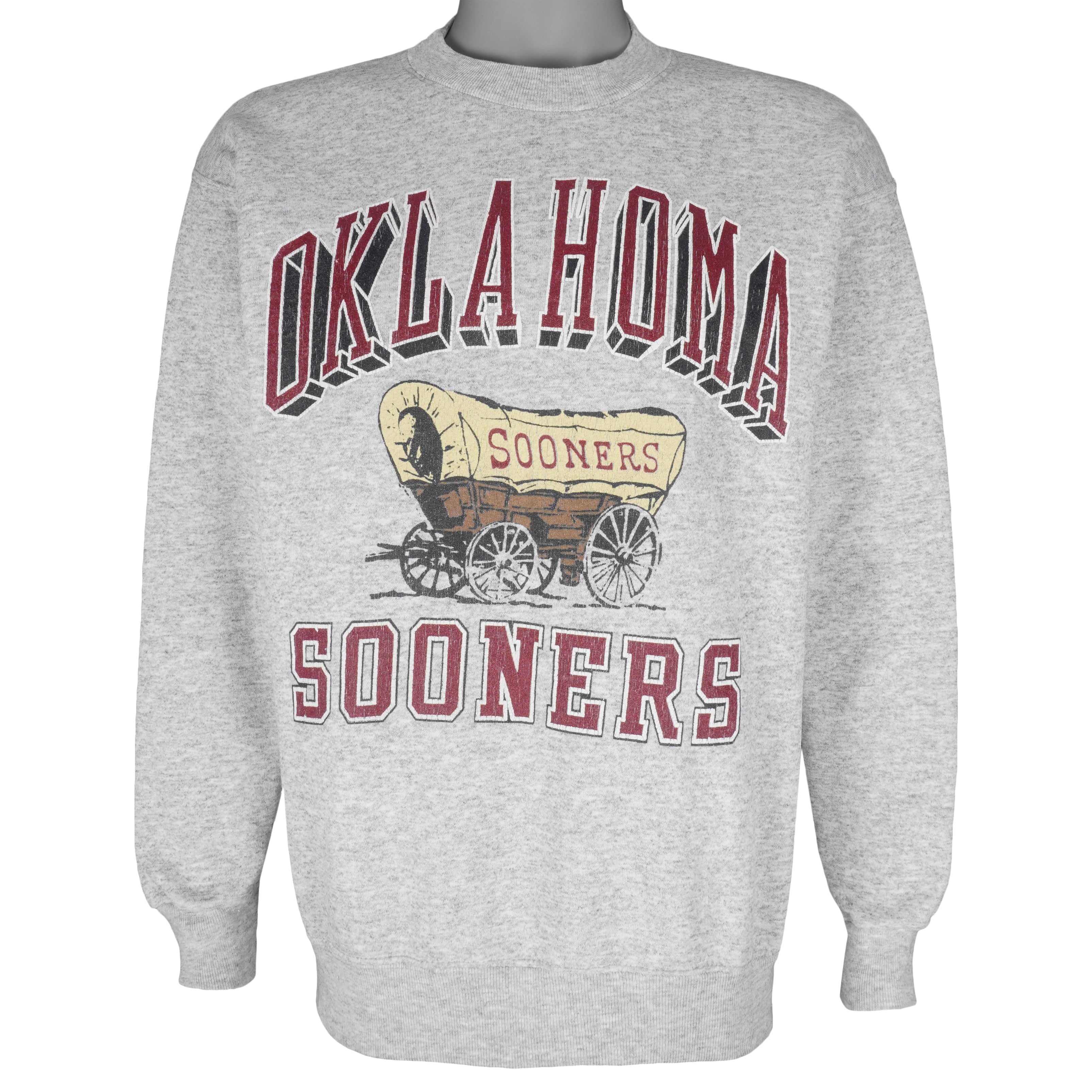 NCAA (Galt Sand) - Oklahoma Sooners Crew Neck Sweatshirt 1990s Large Vintage Retro Football College