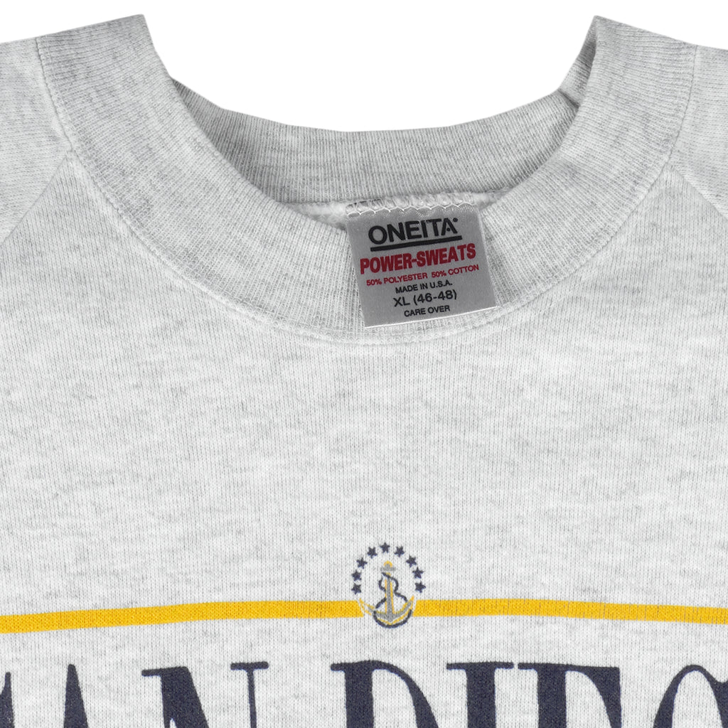 Vintage (Oneita) - San Diego, California USA Crew Neck Sweatshirt 1991 Large Vintage Retro