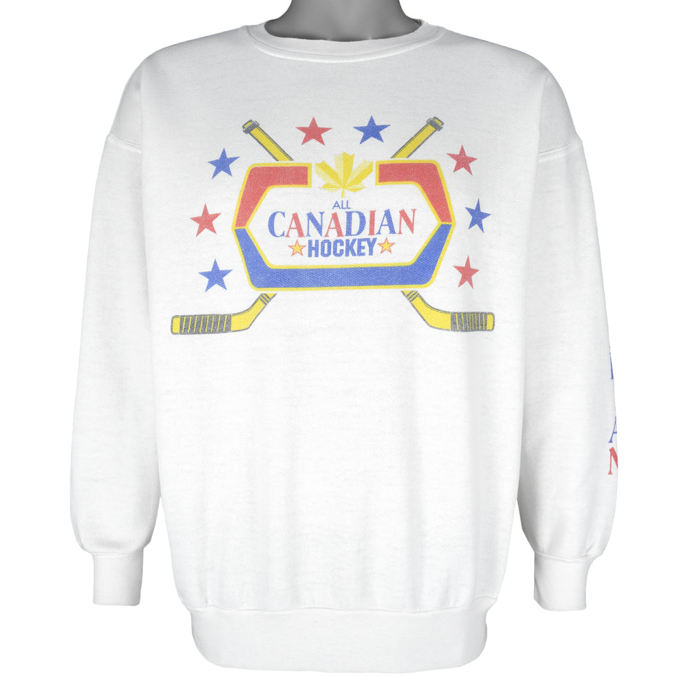 Vintage - Molson All Canadian Hockey Crew Neck Sweatshirt 1990s Large