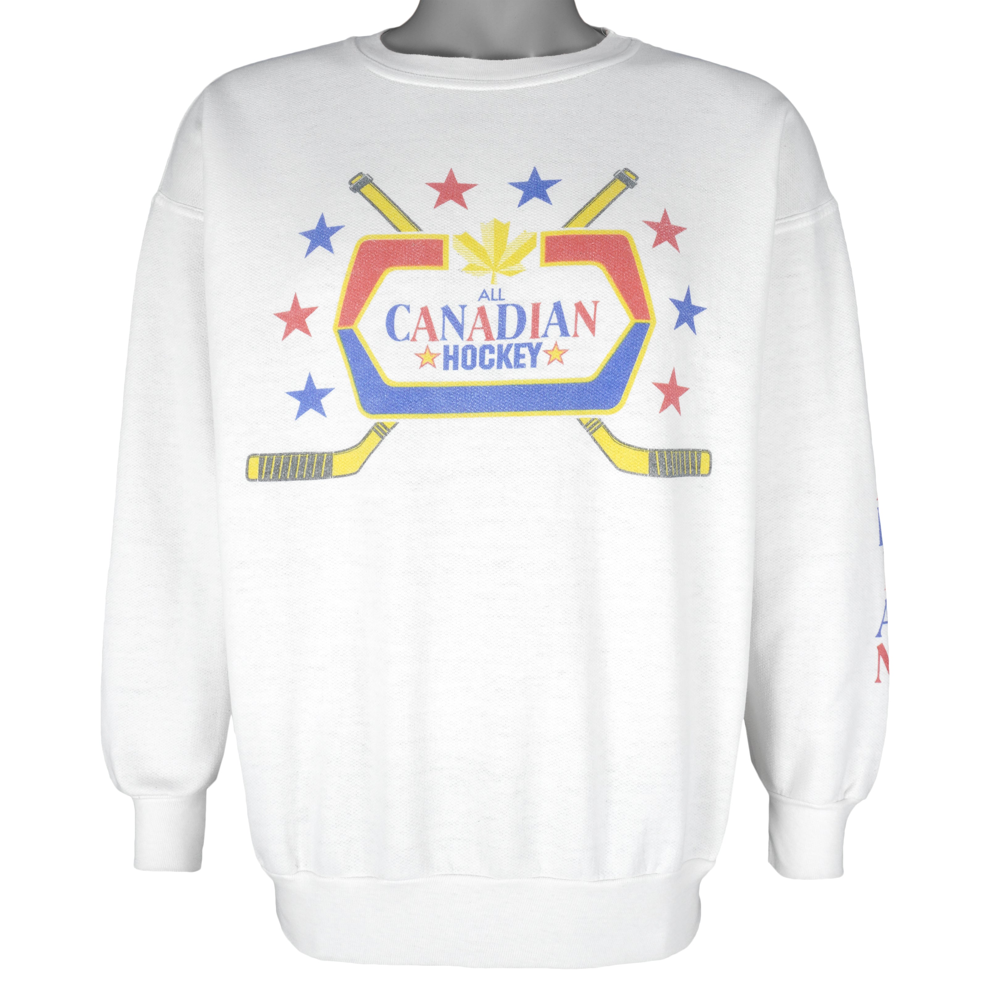 Vintage - Molson All Canadian Hockey Crew Neck Sweatshirt 1990s Large
