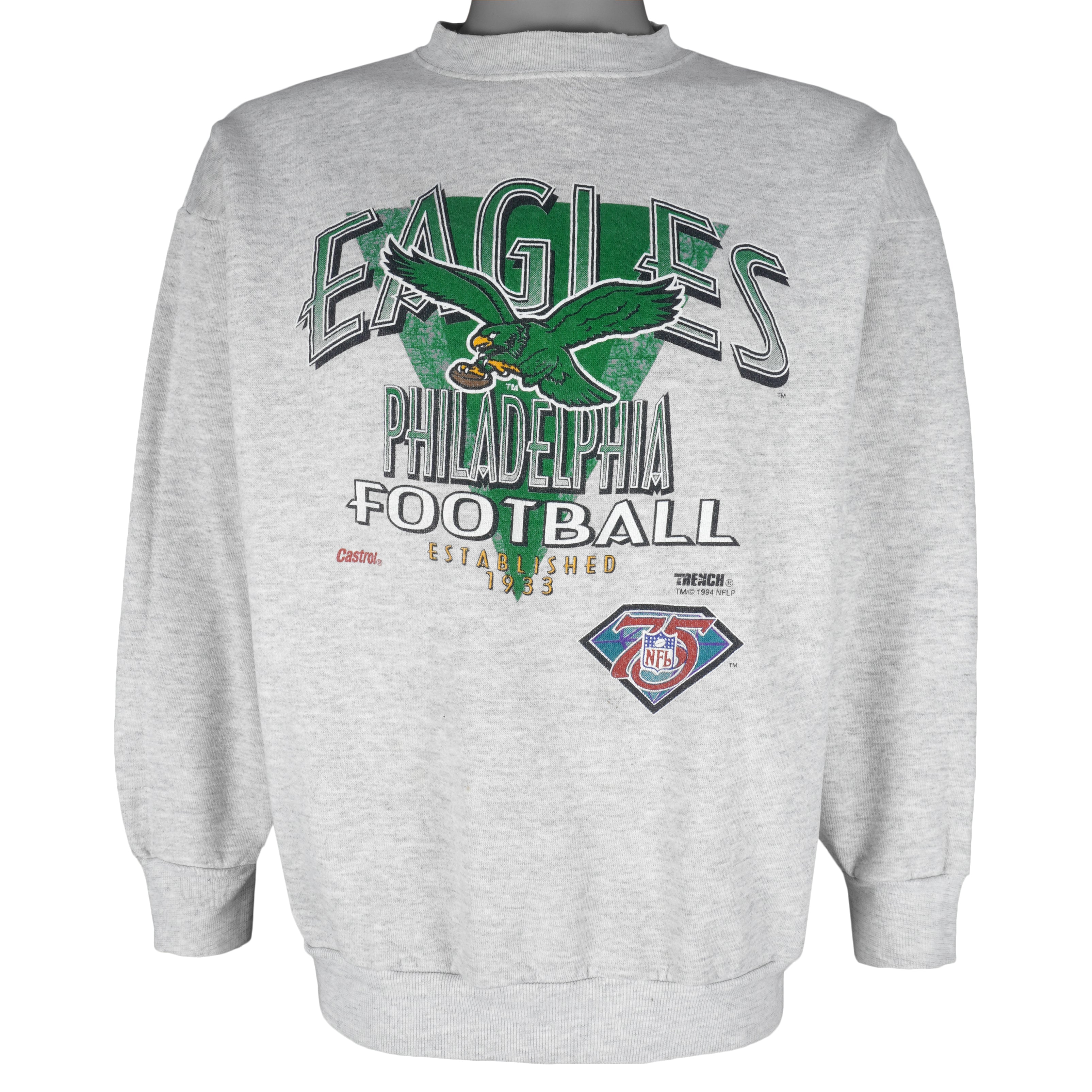 NFL (Tultex) - Philadelphia Eagles Crew Neck Sweatshirt 1993 X-Large Vintage Retro Football