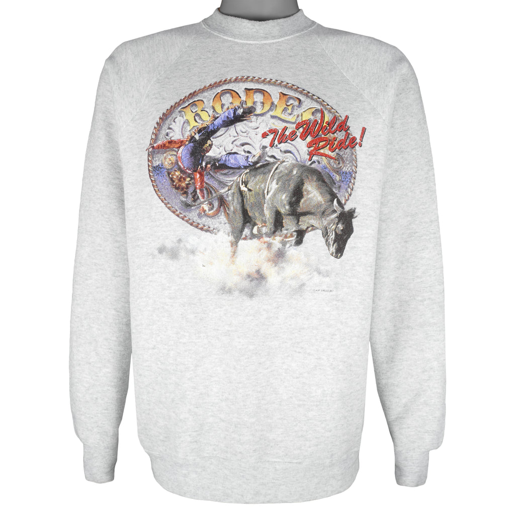 Vintage - Rodeo The Wild Ride Crew Neck Sweatshirt 1990s Large Vintage Retro