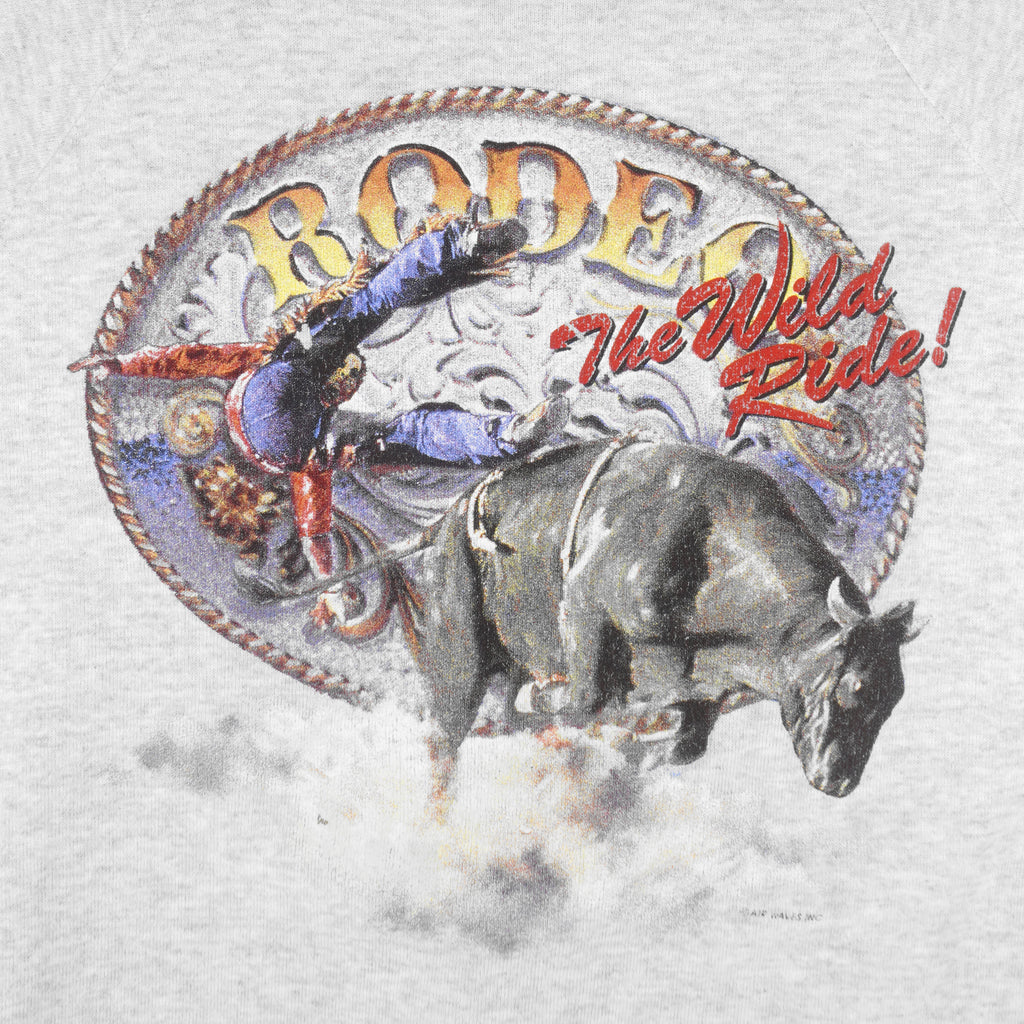Vintage - Rodeo The Wild Ride Crew Neck Sweatshirt 1990s Large Vintage Retro