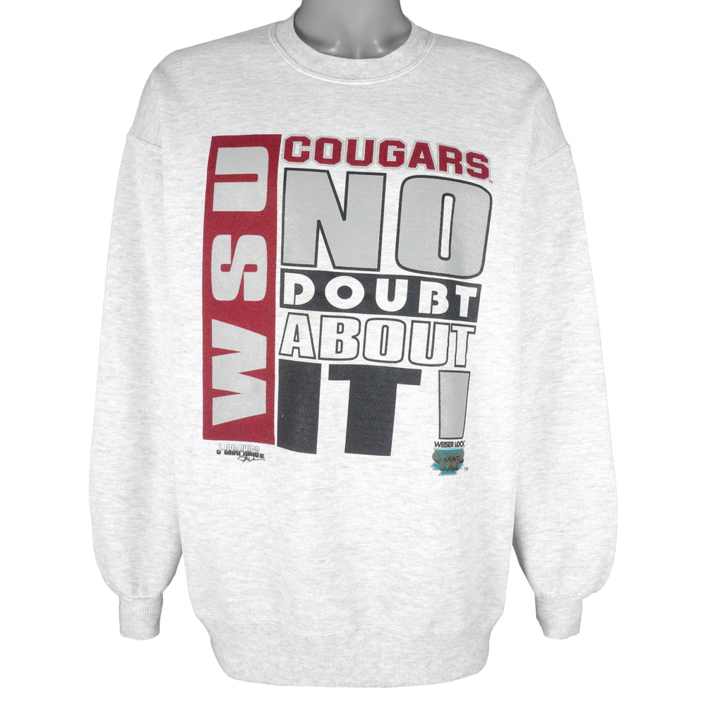 NCAA (Jerzees) - Wshington State Cougars Crew Neck Sweatshirt 1990s X-Large Vintage Retro