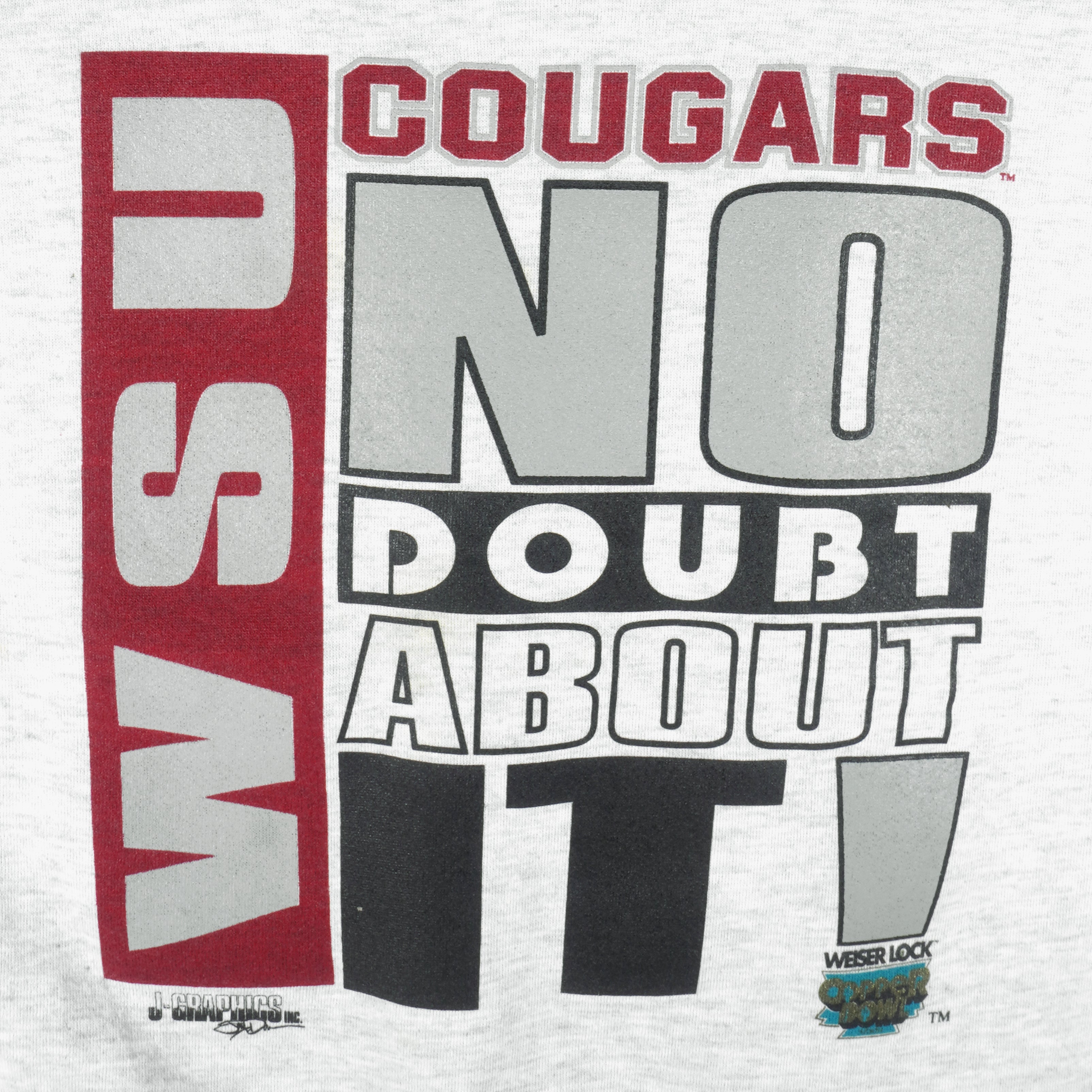 NCAA (Jerzees) - Wshington State Cougars Crew Neck Sweatshirt 1990s X-Large Vintage Retro