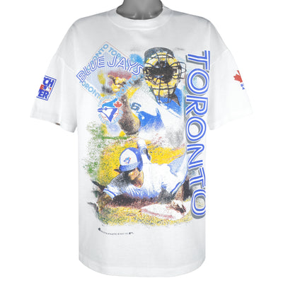 MLB (Bulletin Athletic) - Toronto Blue Jays Catch The Fever Single Stitch T-Shirt 1993 X-Large