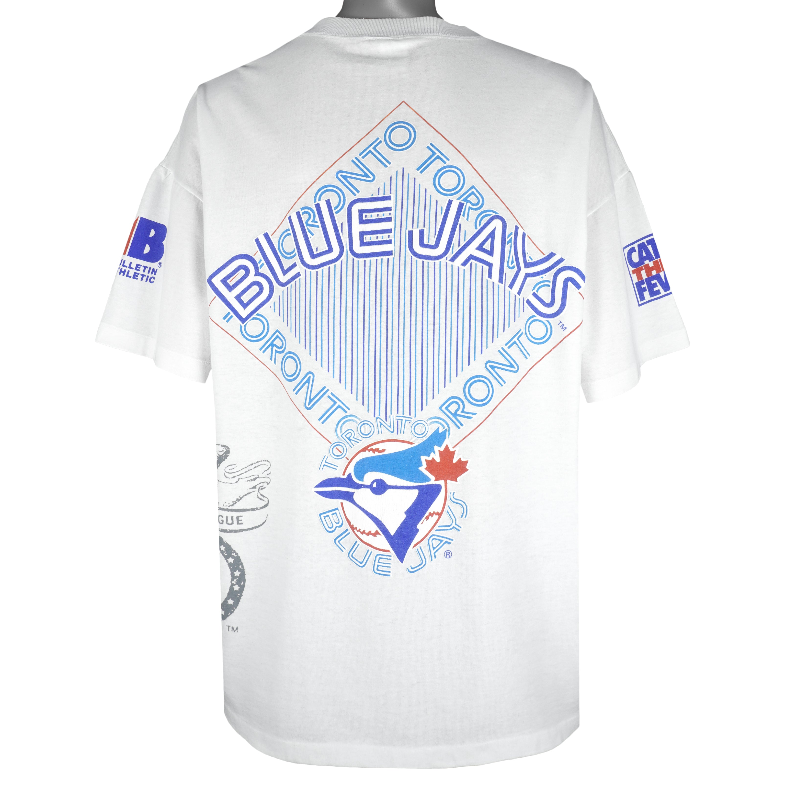 Vintage MLB (Bulletin Athletic) - Toronto Blue Jays Catch The Fever Single Stitch T-Shirt 1993 X-Large