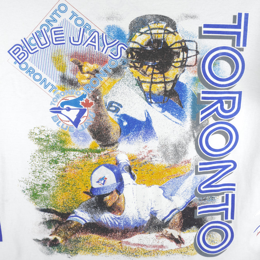MLB (Bulletin Athletic) - Toronto Blue Jays Single Stitch T-Shirt 1993 X-Large Vintage Retro Baseball