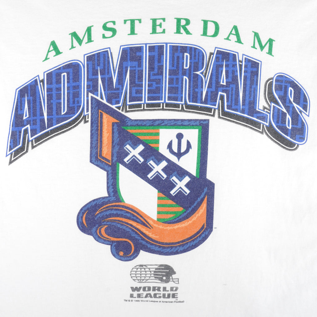 Reebok - Amsterdam Admirals Single Stitch T-Shirt 1995 Large Vintage Retro Football