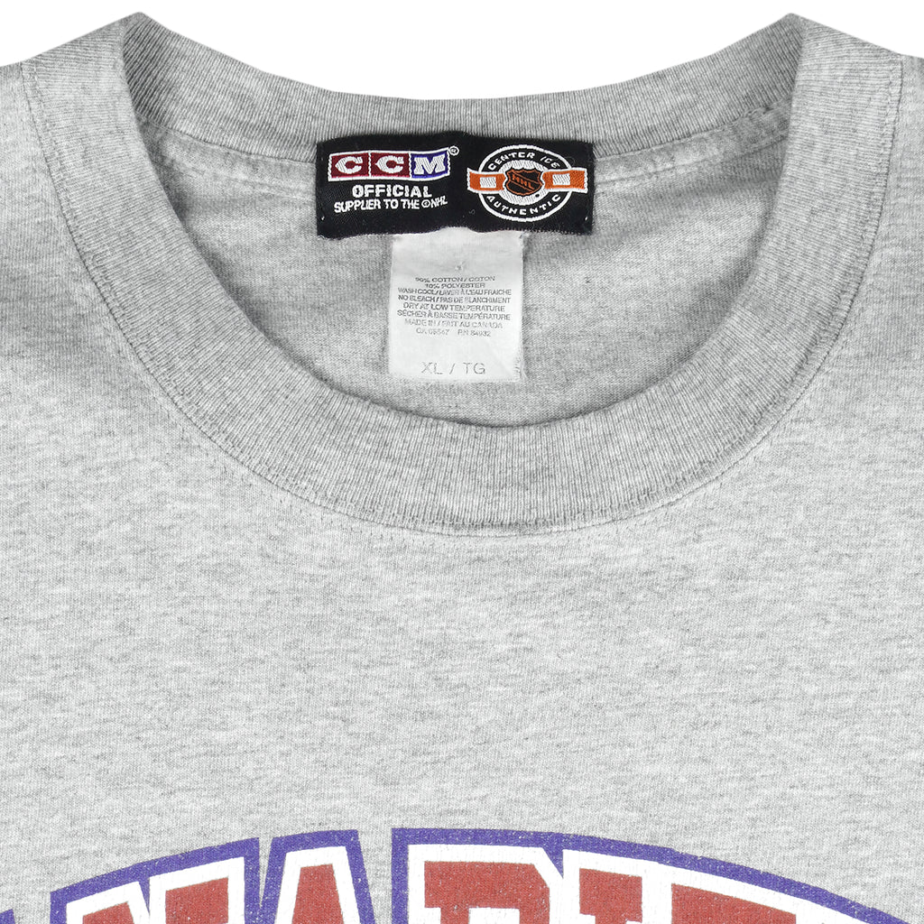 NHL (CCM) - Montreal Canadiens Big Logo T-Shirt 1990s X-Large Vintage Retro Hockey