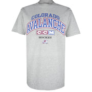 NHL (CCM) - Colorado Avalanche Stanley Cup T-Shirt 1990s Large Vintage Retro